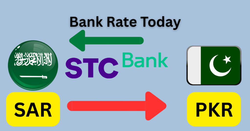 STC Bank currency exchange rate from SAR to PKR with calculator